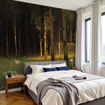 Papier peint adhésif pelez et collez à l'huile de bouleau texturé à feuilles d'olivier doré H 100 po x l 144 po Papier mural amovible en PVC auto-adhésif pour chambre à coucher, salon, salle à manger, bureau à domicile