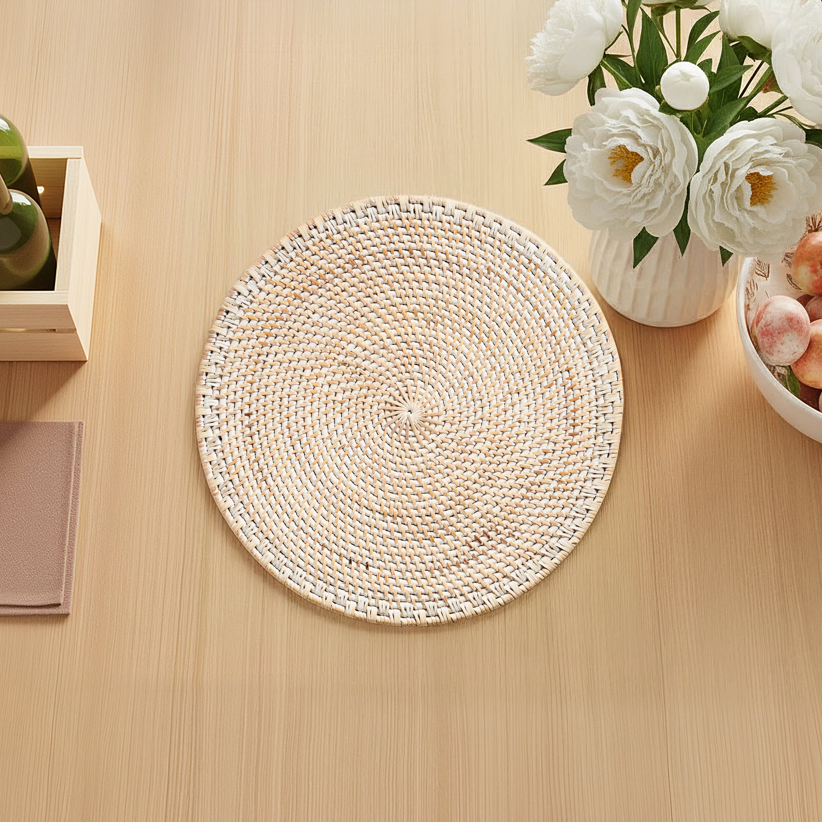 Zadia Jute Placemat, White