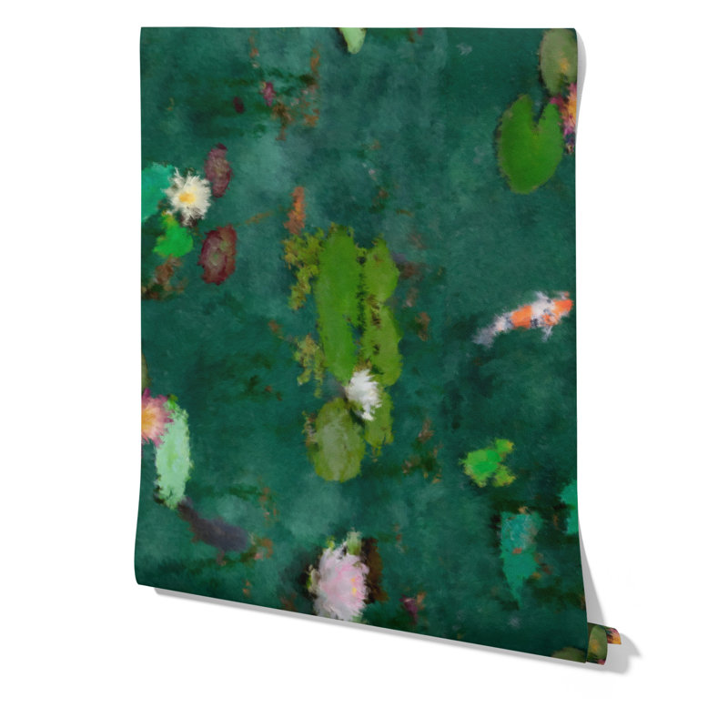 Cesilie Impressionist Water Lily Wallpaper
