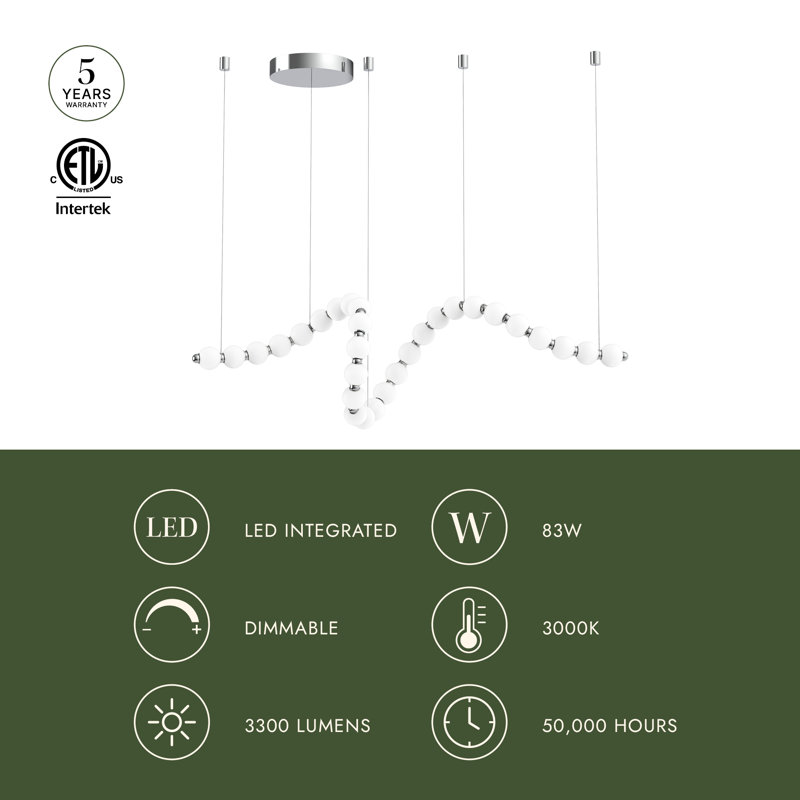28 - Light LED Chandelier