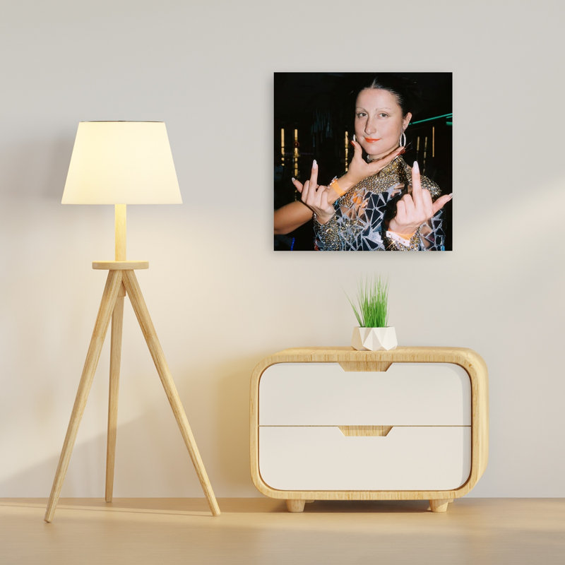 Edge Glam Playful Contemporary Portrait, impression d'art mural, 24" H x 24" W