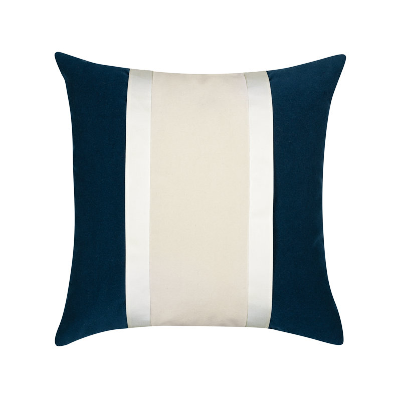 Polyester Indoor/Outdoor Pillow Cover & Insert by Elaine Smith, Blue/Pink, 20" H x 20" W, Square