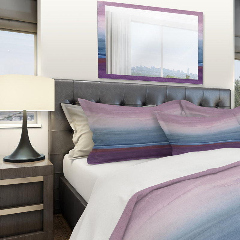 Purple Rock landscape III - Shabby Elegance Duvet Cover Set - Microfiber Polyester, King Duvet Cover + 2 Shams