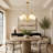 Auline 5 - Light Gold Steel Dimmable Modern Living Room Bubble Chandelier