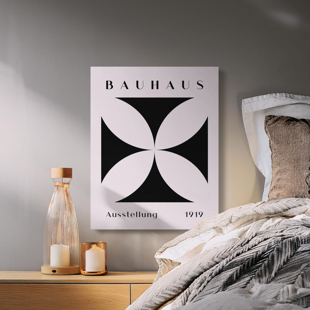 Bauhaus Exhibition 1919 Canvas Wall Art, Gallery Wrapped Print, Abstract Geometric Art, Ready to Hang, Modern Home Decor