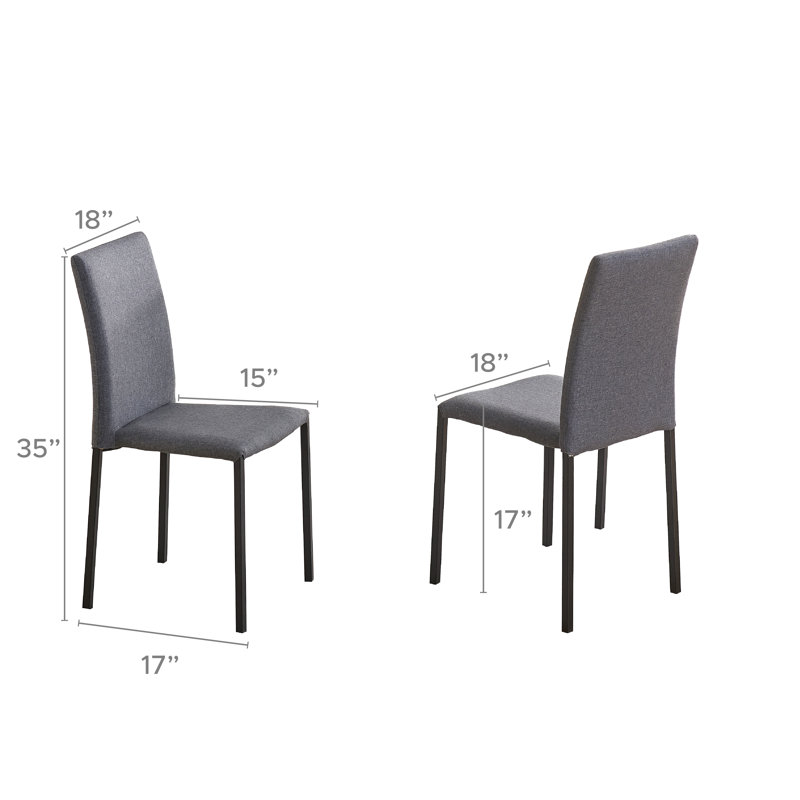Chaises de salle à manger (6 / boîte), Gris