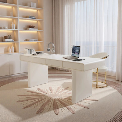 Cream-colored style desk