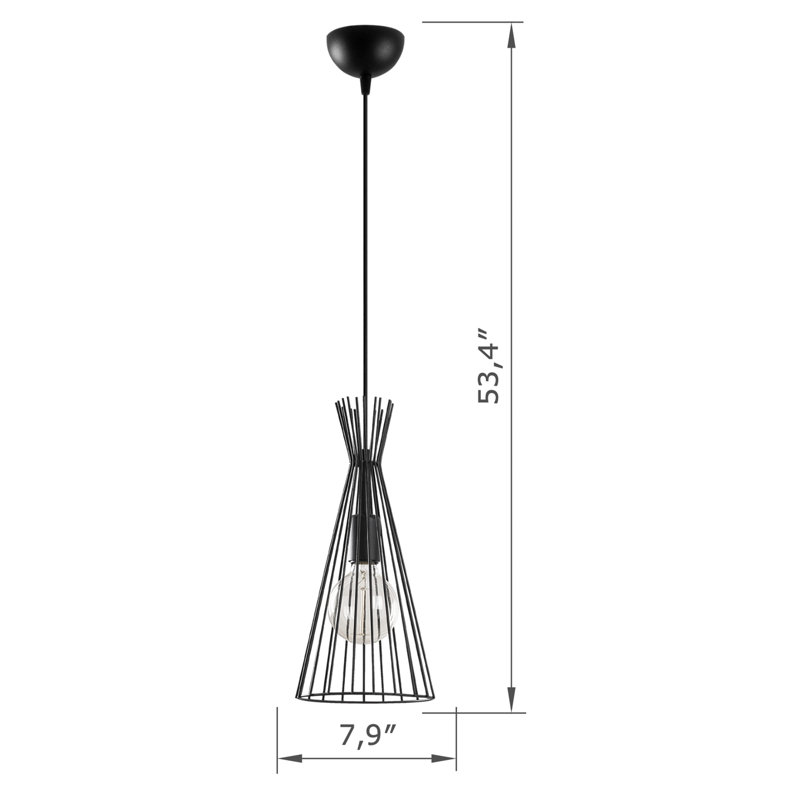 Luminaire suspendu en métal