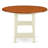 5 Piece Dining Room Table Set Includes a Round Kitchen Table with Dropleaf & Shelves and 4 Dining Chairs, Buttermilk & Cherry-2059274009-2053980435-2053980432