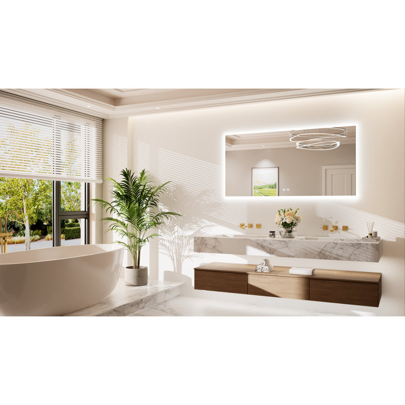 Armadale Backlit LED Anti-Fog Bathroom Mirror, 24" x 48"