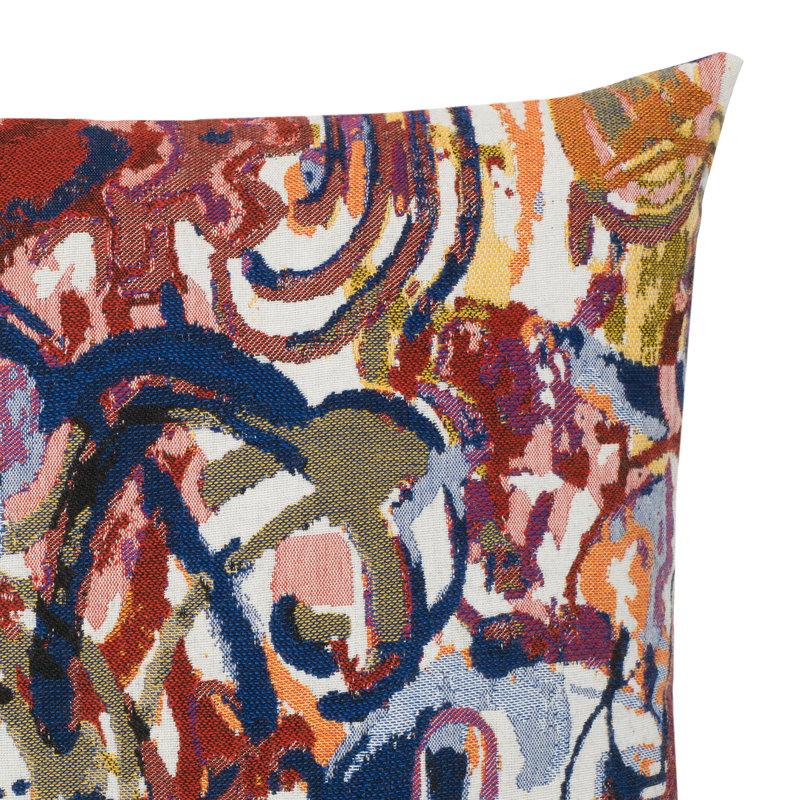 Graffiti Outdoor Square Sunbrella® Pillow Cover & Insert, 20"H x 20"W, Multicolor