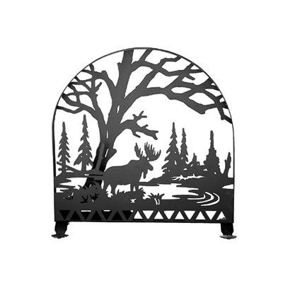Moose Creek Single Panel Fireplace Screen