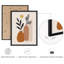 Abstrait plantes dans le vase Boho, œuvre d'art moderne, impressions encadrées, affiches, petit art mural-104788523-104788525