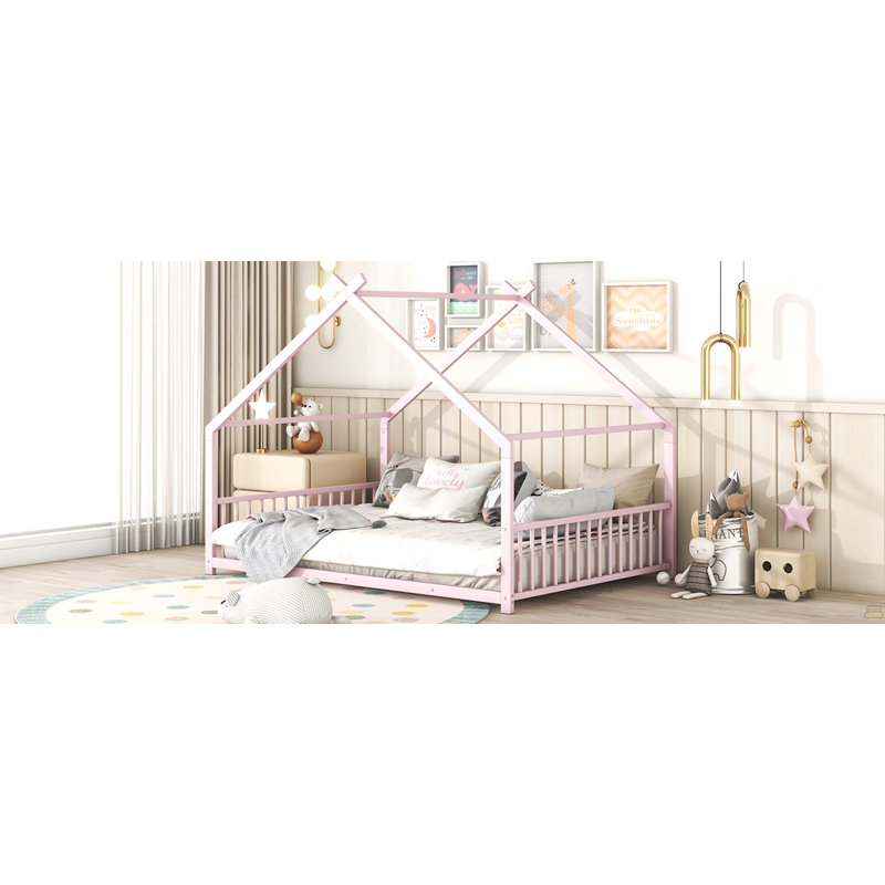 Lit double en métal, Lit double, Rose