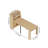70.9'' Farmhouse Extendable Dining Table With Storage Sideboard Natural Seats 4-6 People-538422310