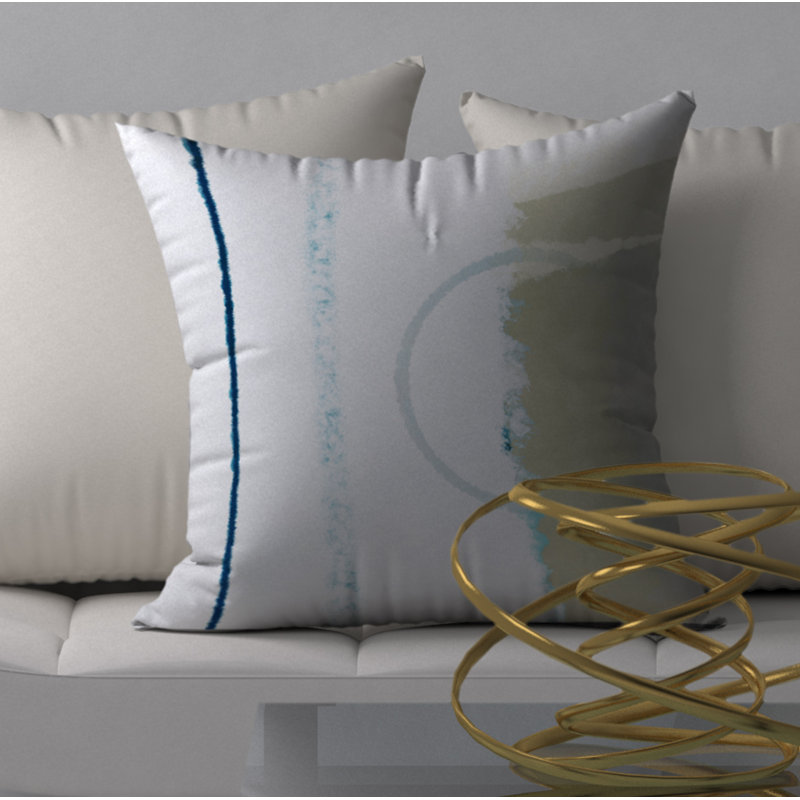 Reversible Throw Pillow, 18" x 18", White