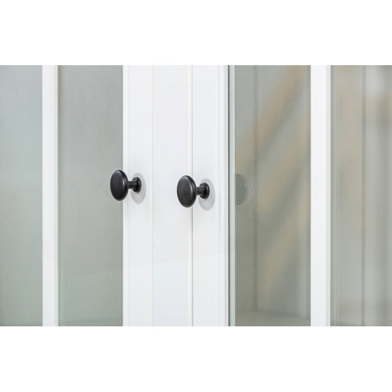 Vitrine polyvalente avec portes doubles en verre pour divers espaces