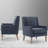 Ayran Upholstered Wingback Armchair with Solid Wood Legs-1412174358