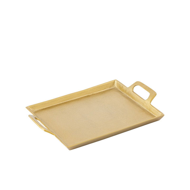 Aluminum Tray, 0.5" H x 14" W x 10" D, Brass
