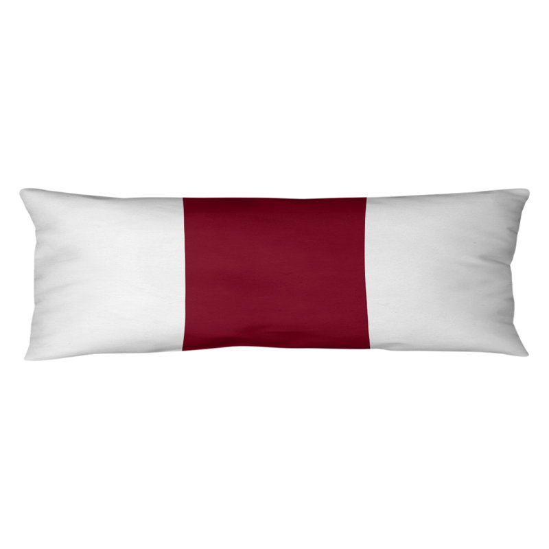 Coussin de corps à rayures (avec insert amovible) Minnesota, Blanc