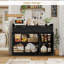 Buffet moderne de 47,2 po avec tablette ajustable Breege, armoire de rangement en bois pour la cuisine, la salle à manger, le salon, gris délavé-1444106318