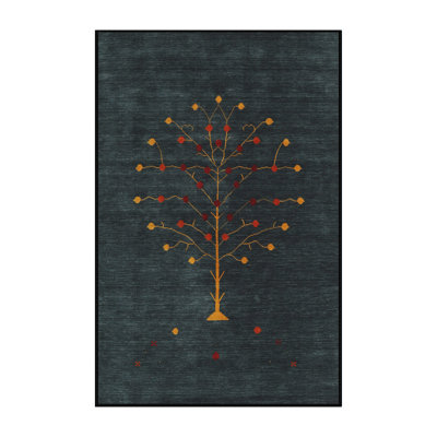 Tapis contemporain gris foncé