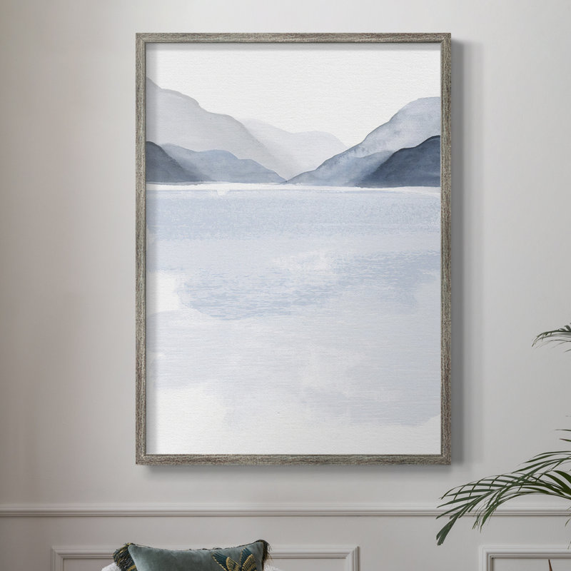 Glacial Lake I Framed Print - Solid Wood, 11" H x 9" W