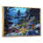Toile avec cadre flottant or