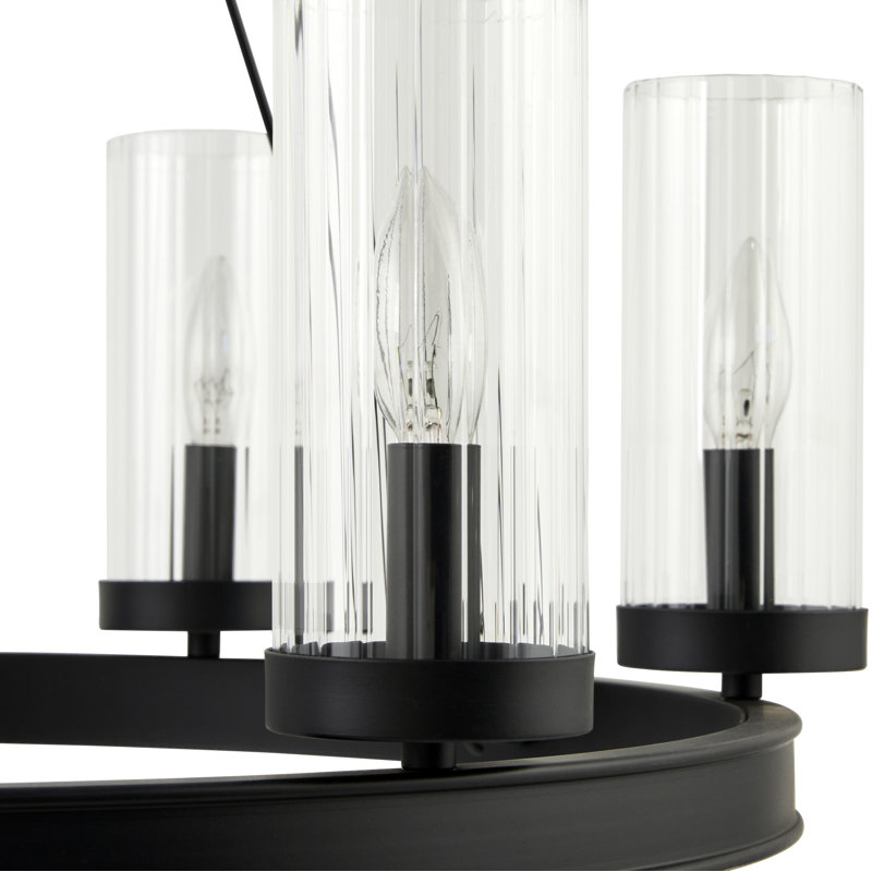 Adelmo Patterson Chandelier, Matte Black