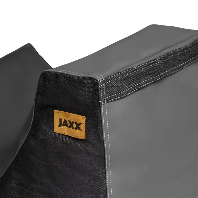 Pixel Gamer Bean Bag Chair - Game Room/Home Theater Bean Bag Chair, Premium Vinyl - Dark Denim, Charcoal