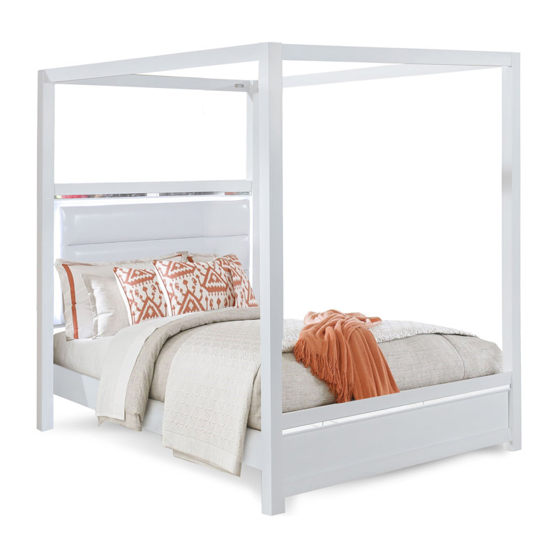Arkeba Upholstered Canopy Bed, Full