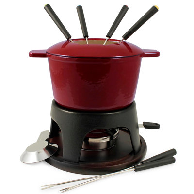 11-Piece Sierra Fondue Set - Cherry Red