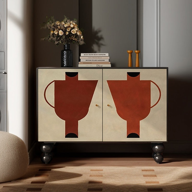 Armoire moderne moderne à double porte, Noir