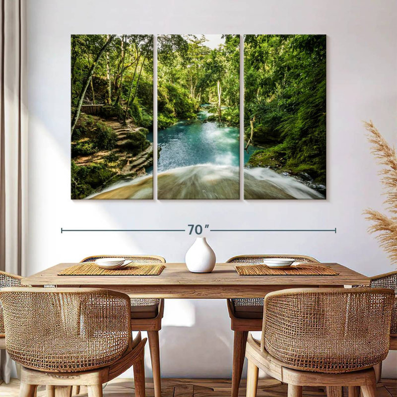 Alvord Jamaican Waterfall Paradise, H 42 po x l 65 po