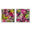 Popart rose néon collage de journal - abstrait carré collage ensemble de 2-102162183-102162184