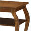 Table basse en noyer à 2 tablettes pour le salon, la table de rangement stable et peu encombrante