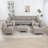 U Shaped Modular Sectional Sofa-2088105840