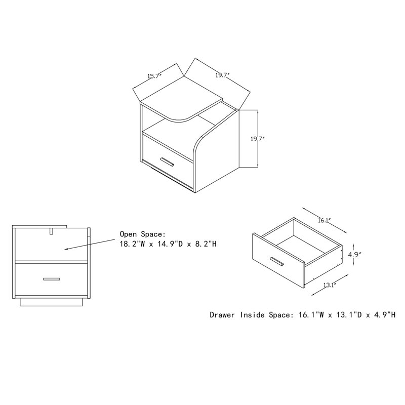 Milo End Table with Storage