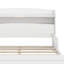 Structure de lit double avec rails, lit en bois avec capteur de mouvement à DEL et tête de lit bibliothèque, lit plateforme avec support à lattes-347575915