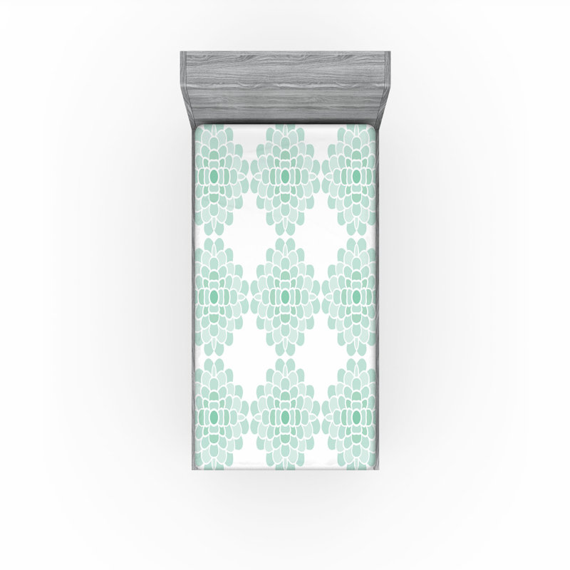 Drap-housse bleu marine Ambesonne, Ensemble literie pour lit simple