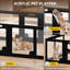 Enclos de jeu modulaire en acrylique transparent pour petit chien avec 2 portes, clôture transparente pour petits chiens, chats, lapins, facile à assembler et à démonter, noir (H 24 po, 14 pièces)-2008082131-2008082132