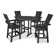 Modern Curveback Adirondack 5-Piece Nautical Trestle Bar Set