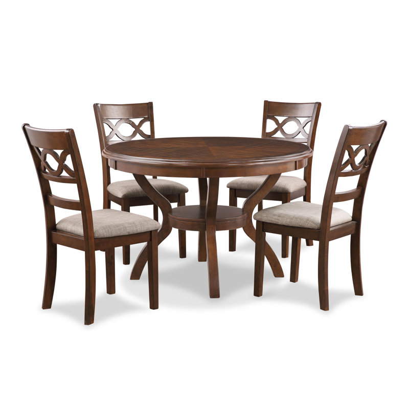 Ensemble repas pour 4 personnes Turgeon, Brun cerisier, H 30,25 po x L 47 po x l 47 po