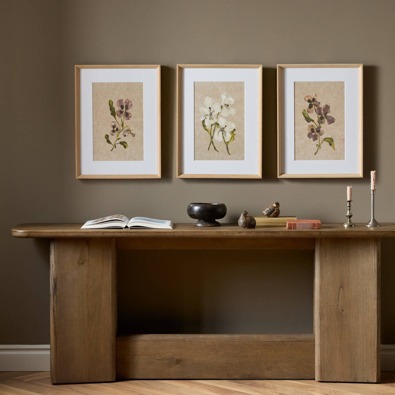 Blooms Ii Triptych By Brittney Shulz, 18" H x 42" W 
