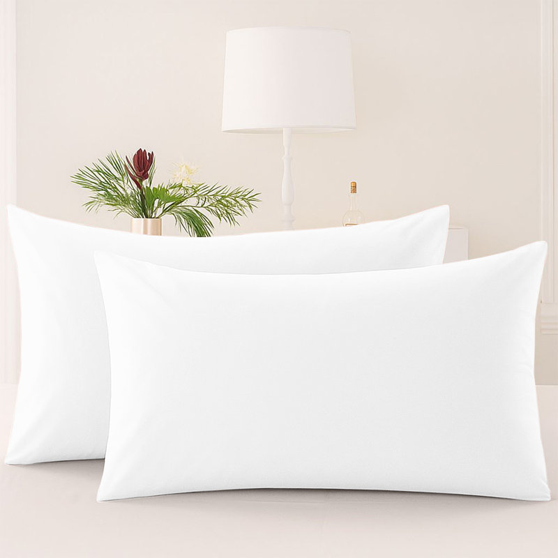 Microfiber Machine Tufted Pillow Case, White