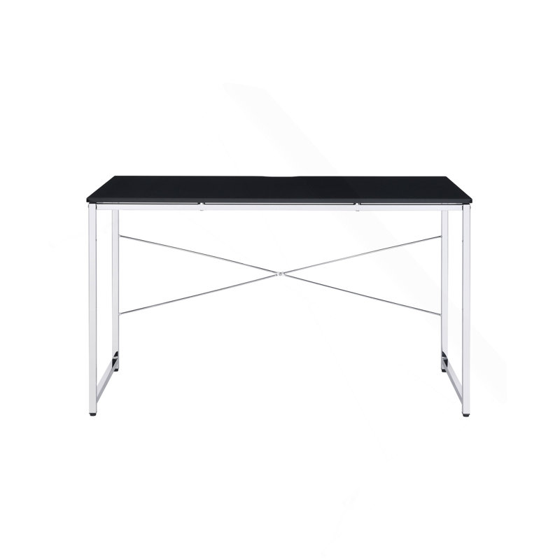 Bureau d'écriture noir et chrome