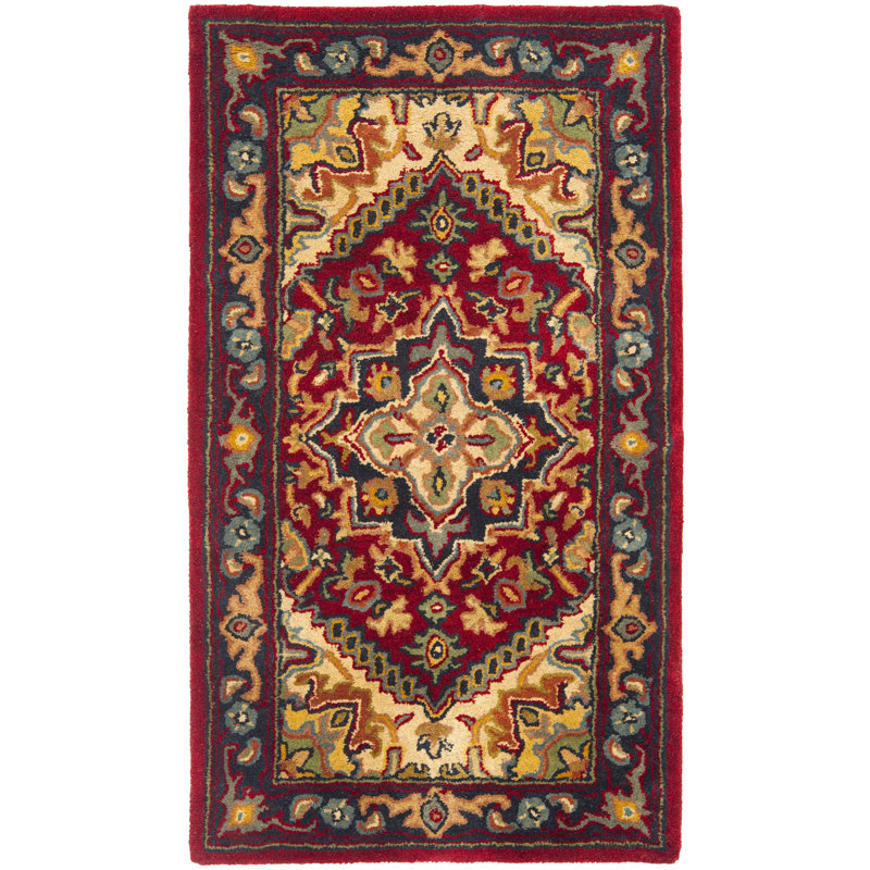 Balthrop Hand Tufted Wool Oriental Rug, Rectangle 2'3" x 4'