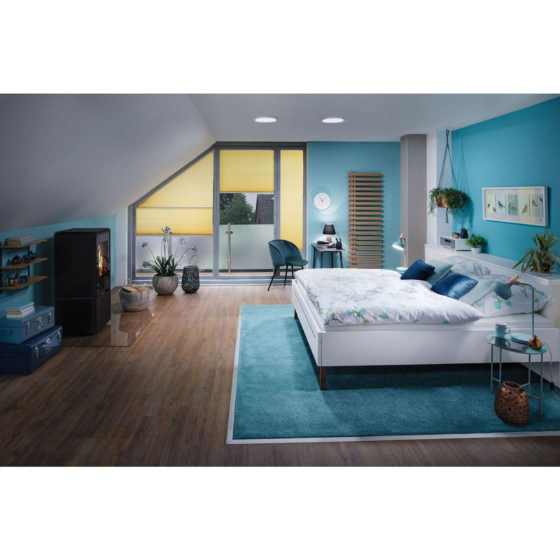 Abia LED Flush Mount, Matte Chrome