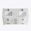 Meuble-lavabo de 59 po de qualité supérieure avec deux lavabos, trous de robinet et beaucoup de rangement en blanc-39261368