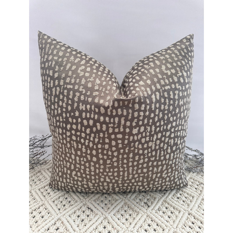 Abstract Square Cushion Cover, Grey